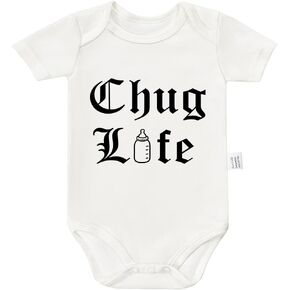 بدلة Chug for Life، ملابس مخصصة للأطفال حديثي الولادة، مستلزمات رائعة للرضع، ملابس بذلة قصيرة الأكمام للأطفال الصغار in Kuwait