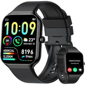 Smart Watch for Men Women Answer/Make Calls, 1.96" HD Fitness Watch with Heart Rate Monitor Sleep Monitor, 113+ Sports Activity Trackers with Step Counter, IP68 Waterproof, Smartwatch for Android/iOS in Saudi Arabia