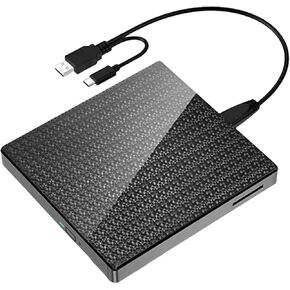 محرك أقراص DVD خارجي محمول، محاور USB3.0 وقارئ بطاقات، شعلات سريعة السرعة لأجهزة الكمبيوتر المحمول، مقابس سطح المكتب والتشغيل، تتضمن حقيبة تخزين مقاومة للصدمات، شعلات أقراص DVD المحمولة/الكمبيوتر المحمول in Kuwait