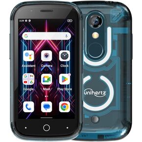 Unihertz Jelly Star Mini Smartphone 3 Inch Smallest Tiny 4G Cell Phone Android 13 Transparent Design LED Light NFC OTG 8GB RAM 256GB ROM (Blue) Compatible with T-Mobile and Verizon only in Saudi Arabia