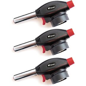 شعلة طهي البوتان عالية الحرارة من أولمبيا 1000 درجة مئوية - إشعال بيزو تلقائي، لهب دقيق، معتمد من ETL - يناسب علب البوتان القياسية 8 أونصة / 227 جم للمطبخ، والشواء، والاستخدام المنزلي والخارجي in Kuwait