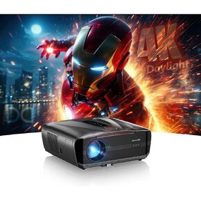 جهاز عرض ضوء النهار 4K Ultra HD 2300 High ANSI مسرح منزلي ذكي مع واي فاي 6، بلوتوث، NFC، تطبيقات البث، جهاز عرض نهاري ساطع، HDR10+، تركيز تلقائي، HDMI 2.1 ARC USB لألعاب فيديو الأفلام CIVE in Kuwait