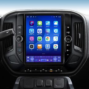 12.1" Radio Upgrade for Chevy Silverado GMC Sierra 2014-2018 8Core Sierra Stereo Android 13 T-Style Vertical Screen Headunit Wireless CarPlay Android Auto GPS 48EQ Backup Camera Mic,4+64G in Kuwait