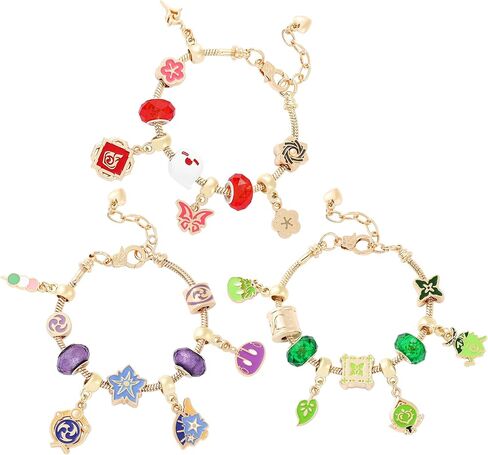 Anime Jewellery Bracelet for Women Gamer - Metal Gemstone Bracelets Jewellery Bracelets Gift Box for Game Fan Collection Girls Men Gifts in Saudi Arabia