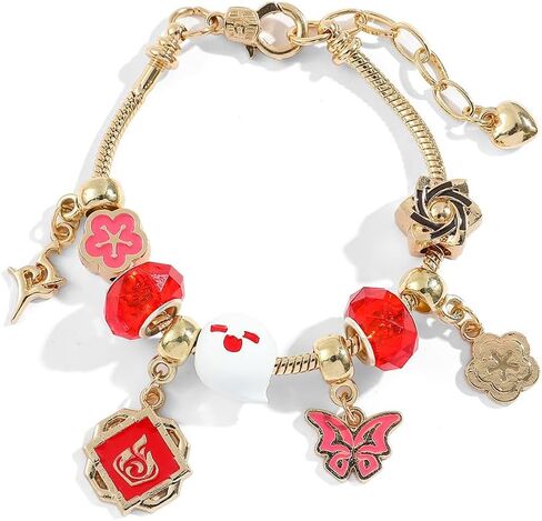 Anime Jewellery Bracelet for Women Gamer - Metal Gemstone Bracelets Jewellery Bracelets Gift Box for Game Fan Collection Girls Men Gifts in Saudi Arabia