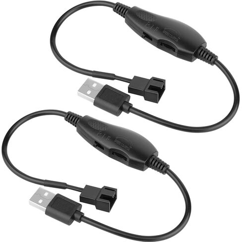 OwlTree 2 Pack USB 5V to 12V 4 Pin Fan Speed Adapter Controller Supported PC Cooling Fan, Max 12V 8W Output (11.8inch) in Saudi Arabia
