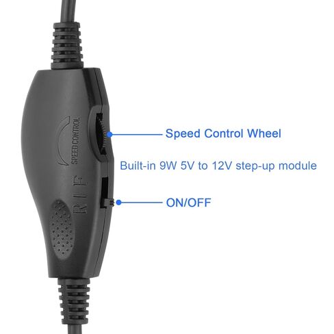 OwlTree 2 Pack USB 5V to 12V 4 Pin Fan Speed Adapter Controller Supported PC Cooling Fan, Max 12V 8W Output (11.8inch) in Saudi Arabia