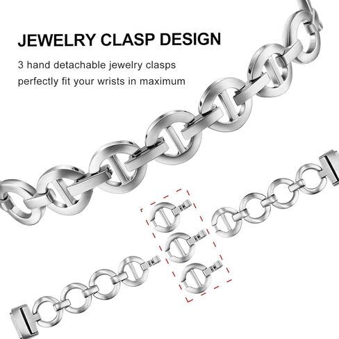 سوار Dhwazz النسائي من أجل Fitbit Inspire 3 / Inspire 2 HR Dressy Jewelry بحزام من الفولاذ المقاوم للصدأ in Kuwait