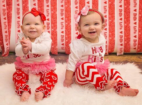 Funny Girl Designs Valentines Day Sequin Heart Satin Bow Baby and Toddler Headband in Saudi Arabia