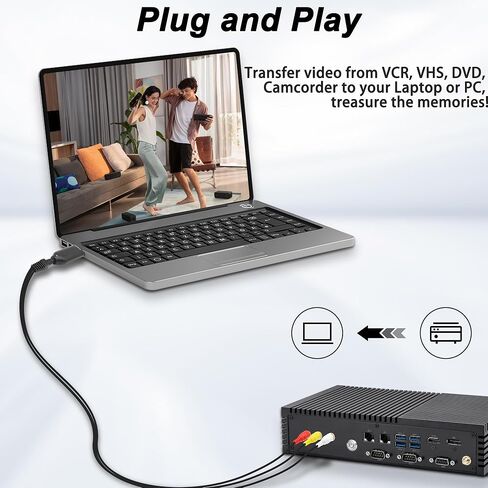 بطاقة التقاط فيديو صوتية USB 2.0 من MEIRIYFA، VHS VCR إلى محول رقمي USB 2.0 ذكر إلى 3 RCA ذكر بطاقة التقاط صوت فيديو AV كابل محول مركب للكمبيوتر المحمول وجهاز عرض DVD - 1.5 متر in Saudi Arabia