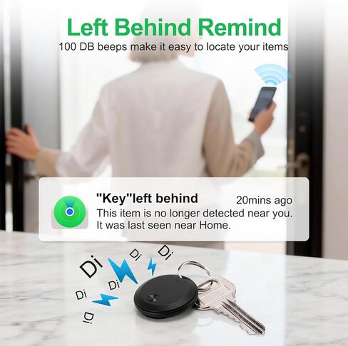 Smart Tracker Tag Bluetooth Luggage Tracker Locator Tracking Device, Item Finders Works with Find My (iOS Only) Track Your Keys, Wallet, Luggage, Black ﻿ in Saudi Arabia