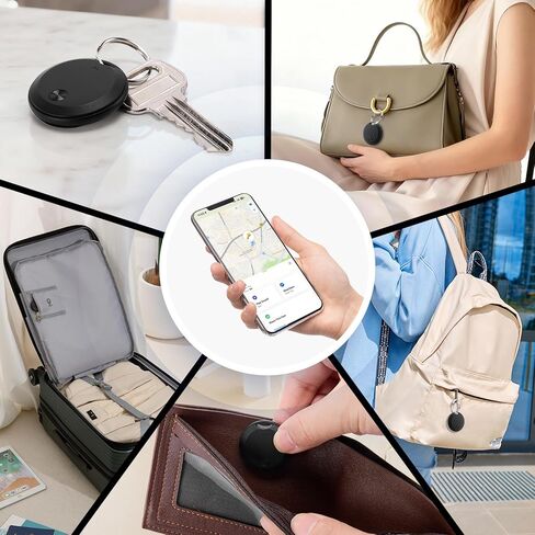 Smart Tracker Tag Bluetooth Luggage Tracker Locator Tracking Device, Item Finders Works with Find My (iOS Only) Track Your Keys, Wallet, Luggage, Black ﻿ in Saudi Arabia