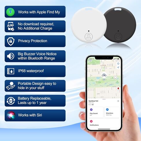 علامات التعقب الذكية 4 عبوات تعمل مع Find My App (iOS فقط)، متتبع الحيوانات الأليفة، متعقب Bluetooth Smart Tag Key Finder، متعقب العناصر Smart Locator للحقائب والأمتعة والمحفظة in Saudi Arabia
