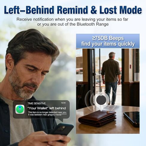 علامات التعقب الذكية 4 عبوات تعمل مع Find My App (iOS فقط)، متتبع الحيوانات الأليفة، متعقب Bluetooth Smart Tag Key Finder، متعقب العناصر Smart Locator للحقائب والأمتعة والمحفظة in Saudi Arabia