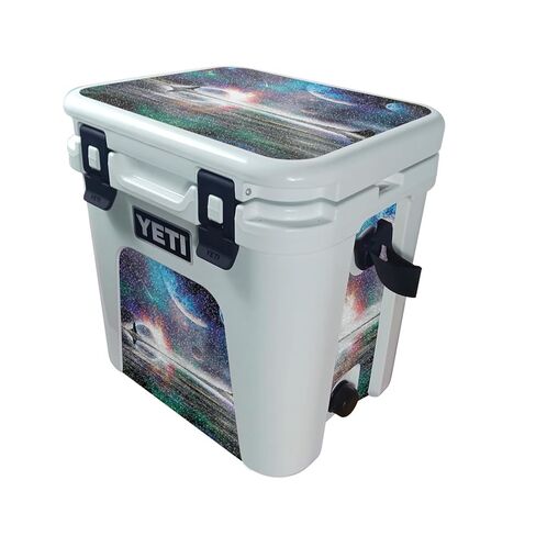 Cooler Skin Compatible with Yeti Roadie 24 with Drain Plug (2025) - Woody - Premium 3M Vinyl Protective Wrap Decal Cover - Easy to Apply | Crafted in The USA by MightySkins in Kuwait