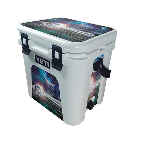 Cooler Skin Compatible with Yeti Roadie 24 with Drain Plug (2025) - Woody - Premium 3M Vinyl Protective Wrap Decal Cover - Easy to Apply | Crafted in The USA by MightySkins in Kuwait