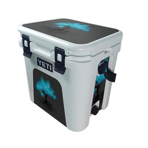 Cooler Skin Compatible with Yeti Roadie 24 with Drain Plug (2025) - Woody - Premium 3M Vinyl Protective Wrap Decal Cover - Easy to Apply | Crafted in The USA by MightySkins in Kuwait