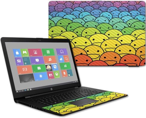 MightySkins Carbon Fiber Skin for HP 17T Laptop 17.3" (2017) - Girly | Protective, Durable Textured Carbon Fiber Finish | Easy to Apply, Remove, and Change Styles | Made in The USA in Saudi Arabia