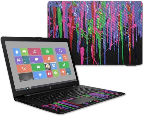 MightySkins Carbon Fiber Skin for HP 17T Laptop 17.3" (2017) - Girly | Protective, Durable Textured Carbon Fiber Finish | Easy to Apply, Remove, and Change Styles | Made in The USA in Saudi Arabia