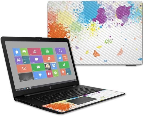 MightySkins Carbon Fiber Skin for HP 17T Laptop 17.3" (2017) - Girly | Protective, Durable Textured Carbon Fiber Finish | Easy to Apply, Remove, and Change Styles | Made in The USA in Saudi Arabia