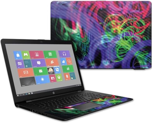 MightySkins Carbon Fiber Skin for HP 17T Laptop 17.3" (2017) - Girly | Protective, Durable Textured Carbon Fiber Finish | Easy to Apply, Remove, and Change Styles | Made in The USA in Saudi Arabia