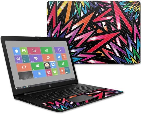 MightySkins Carbon Fiber Skin for HP 17T Laptop 17.3" (2017) - Girly | Protective, Durable Textured Carbon Fiber Finish | Easy to Apply, Remove, and Change Styles | Made in The USA in Saudi Arabia