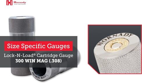 Hornady Lock-N-Load Cartridge Gauge 300 Win MAG (.308), 380718 - Reloading Supplies to Help Check Cases & Ammo Specifications-Caliber Specific, Cylindrical Precision Steel Gauges Fit SAAMI Tolerances in Saudi Arabia
