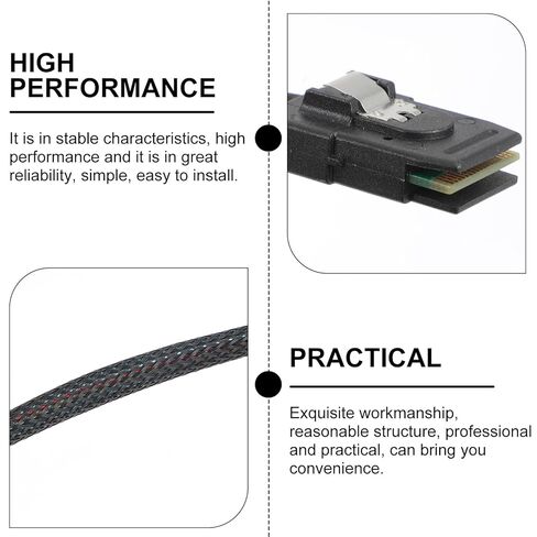 MERRYHAPY Mini SAS Sff-8087 إلى Sff-8087 0.5 متر كابل خادم داخلي 12 جرام 36 دبوس سلك عالي السرعة لنقل بيانات بطاقة التحكم في الخادم in Kuwait