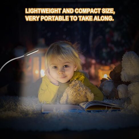 BESPORTBLE 2pcs Portable USB Laptop Reading Lamps Night Light White Light USB Computer Lamps for Home Office Use, Black in Kuwait