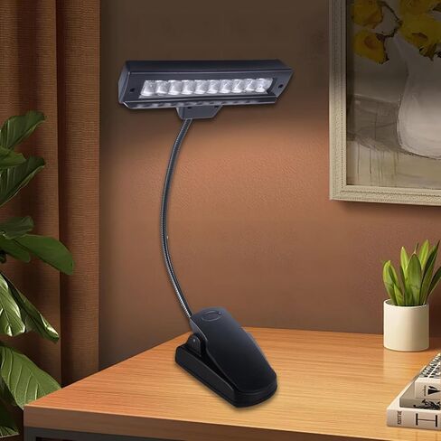 10 مصابيح LED بمشبك للقراءة، متوافقة مع بطارية USB وAA، إضاءة للأنشطة الخارجية باللون الأبيض البارد in Kuwait