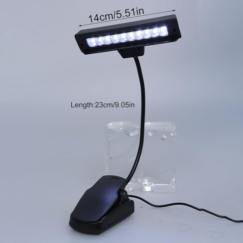 10 مصابيح LED بمشبك للقراءة، متوافقة مع بطارية USB وAA، إضاءة للأنشطة الخارجية باللون الأبيض البارد in Kuwait