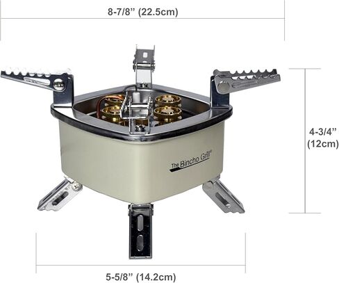 The Bincho Grill Charcoal Starter Gas Burner – 12,800W High Heat Mini Stove with 4 Heads – For Chimneys to Light Binchotan & BBQ Charcoal – Portable Propane/Butane Camping Stove with Piezo Ignition in Saudi Arabia