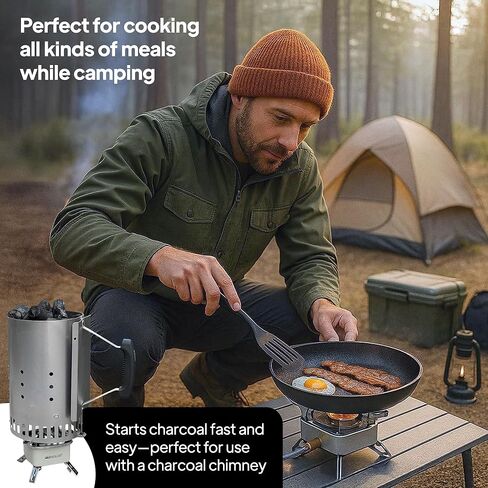 The Bincho Grill Charcoal Starter Gas Burner – 12,800W High Heat Mini Stove with 4 Heads – For Chimneys to Light Binchotan & BBQ Charcoal – Portable Propane/Butane Camping Stove with Piezo Ignition in Saudi Arabia