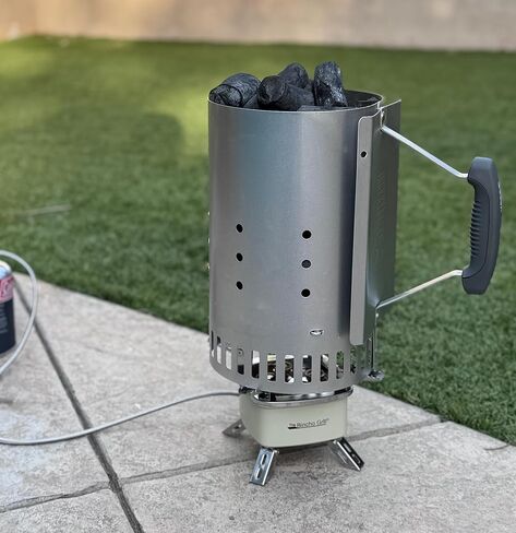 The Bincho Grill Charcoal Starter Gas Burner – 12,800W High Heat Mini Stove with 4 Heads – For Chimneys to Light Binchotan & BBQ Charcoal – Portable Propane/Butane Camping Stove with Piezo Ignition in Saudi Arabia