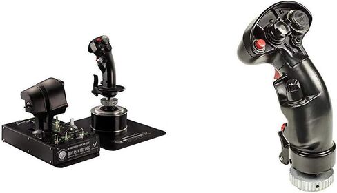حزمة الكمبيوتر Thrustmaster Hotas Warthog مع Thrustmaster VG F/A 18 Grip Add On - PC USB أسود عصا التحكم لمحاكاة الطيران in Kuwait