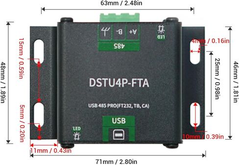 USB إلى وحدة المنفذ التسلسلي، محول معزول من الدرجة الصناعية FT232 SP3485، مع دائرة حماية ESD وعزل الطاقة، لمعدات التحكم الصناعية in Kuwait