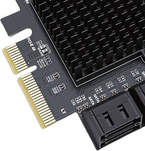بطاقة توسيع Yunseity PCIE 4X إلى 9 منافذ، محول القرص الصلب PCI Express GEN3 بسرعة 6 جيجابت في الثانية مع دعم NCQ وAHCI، لأنظمة 10 11 2003 in Kuwait