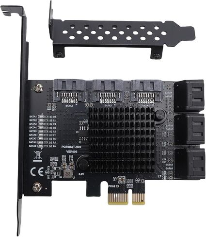 Yunseity PCIe to 9 Port 3.0 Expansion Card, 6Gbps Controller Adapter with NCQ and AHCI Technology, for Systems in Saudi Arabia