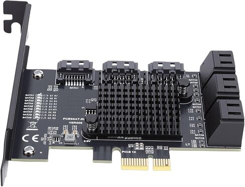 Yunseity PCIe to 9 Port 3.0 Expansion Card, 6Gbps Controller Adapter with NCQ and AHCI Technology, for Systems in Saudi Arabia