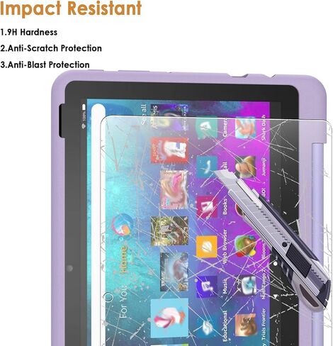 عبوتان من واقيات الشاشة المتوافقة مع 10 Kids/ 10 Kids Pro Tablet 10.1 بوصة (إصدار 2023/2021)، زجاج مقسى [وضوح HD] [9 صلابة] [سهلة التركيب] in Saudi Arabia
