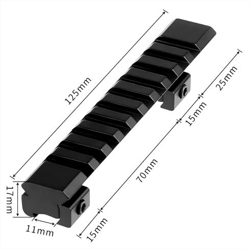 11mm Dovetail to 20mm Picatinny 10 Slots Rail Brackets Bases for Mounting Rifle Scope in Saudi Arabia