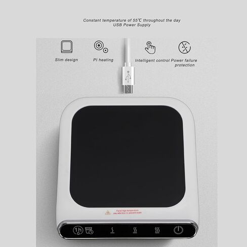 ZJchao USB, 3 Temperature Settings 70C 90C 110C with Auto Shutoff and PI Heating for Ceramic Glass Metal Cup Office Car Travel in Saudi Arabia