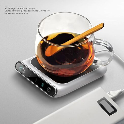 ZJchao USB, 3 Temperature Settings 70C 90C 110C with Auto Shutoff and PI Heating for Ceramic Glass Metal Cup Office Car Travel in Saudi Arabia