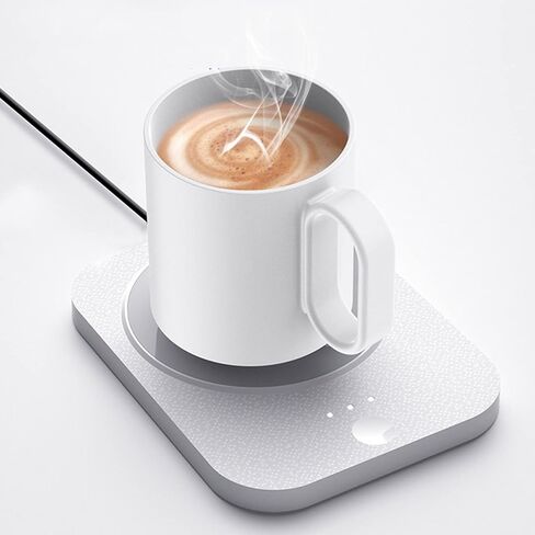 Beverage Warmer Intelligent 55℃ Constant Warm USB Power Supply Coffee Mug Electric Warmer for Desk 9V White in Saudi Arabia