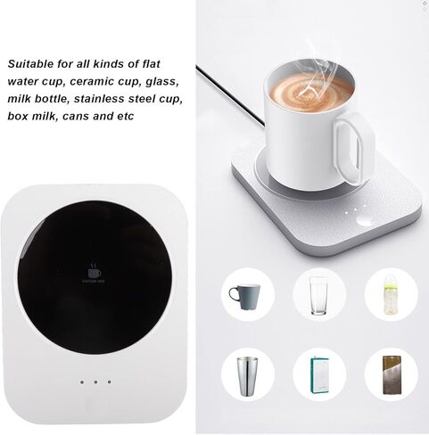 Beverage Warmer Intelligent 55℃ Constant Warm USB Power Supply Coffee Mug Electric Warmer for Desk 9V White in Saudi Arabia