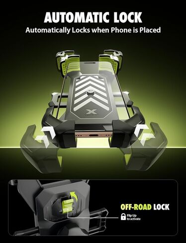 Bracketron X-Lock Heavy Duty Phone Mount for Truck - Phone Holders for Your Car with 12" Extendable Arm Security for Windshield & Dash - Compatible with iPhone & Android in Saudi Arabia