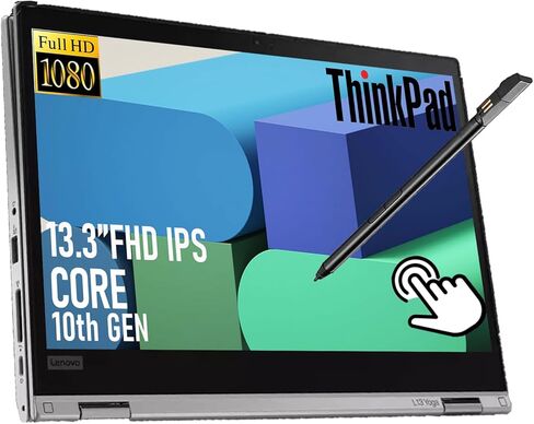 لينوفو ثينك باد L13 يوجا 2 في 1 لاب توب 13.3 بوصة فل اتش دي لمس، انتل كور i5-10310U، 16 جيجا DDR4 رام 512 جيجا اس اس دي، بصمة الإصبع، ويندوز 11 برو (متجدد) in Kuwait