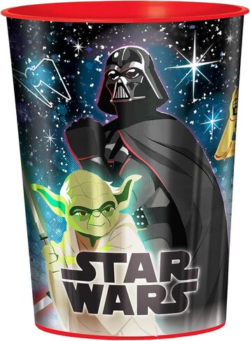 Amscan Star Wars Galaxy of Adventures Stunning Metallic Favor Cup, 16 oz. - 1 Count - Ultimate Collectible for Fans, Ideal for Parties & Gifts in Saudi Arabia