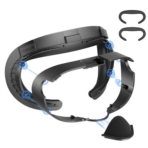 GEEKVR Facial Interface Face Pads Compatible with Meta/Oculus Quest 3 Accessories, Comfort PU and Ice Silk Cushion, Not Fit Quest 3S in Kuwait