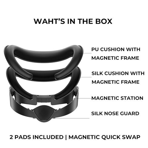 GEEKVR Facial Interface Face Pads Compatible with Meta/Oculus Quest 3 Accessories, Comfort PU and Ice Silk Cushion, Not Fit Quest 3S in Kuwait